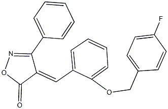 4-{2-[(4-fluorobenzyl)oxy]benzylidene}-3-phenyl-5(4H)-isoxazolone Struktur