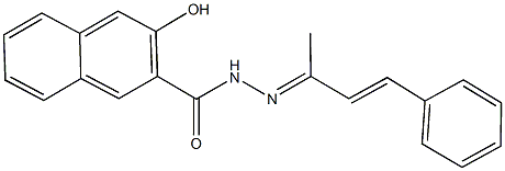 3-hydroxy-N'-(1-methyl-3-phenyl-2-propenylidene)-2-naphthohydrazide Struktur