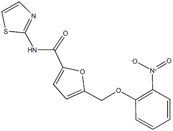 5-({2-nitrophenoxy}methyl)-N-(1,3-thiazol-2-yl)-2-furamide Struktur