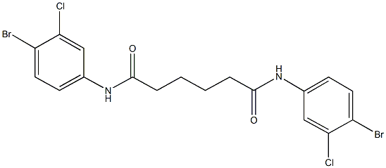 N~1~,N~6~-bis(4-bromo-3-chlorophenyl)hexanediamide Struktur