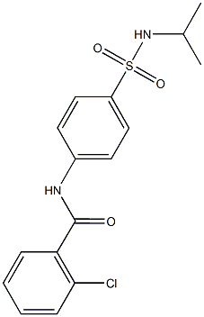 2-chloro-N-{4-[(isopropylamino)sulfonyl]phenyl}benzamide Struktur