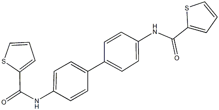 N-{4'-[(2-thienylcarbonyl)amino][1,1'-biphenyl]-4-yl}-2-thiophenecarboxamide Struktur