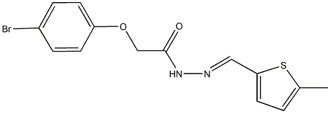 2-(4-bromophenoxy)-N'-[(5-methylthien-2-yl)methylene]acetohydrazide Struktur