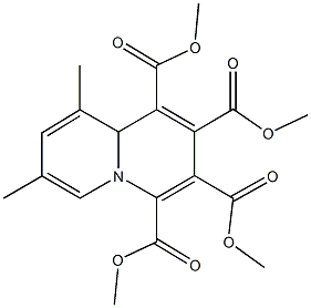 tetramethyl 7,9-dimethyl-9aH-quinolizine-1,2,3,4-tetracarboxylate Struktur