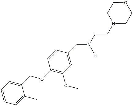 N-{3-methoxy-4-[(2-methylbenzyl)oxy]benzyl}-N-[2-(4-morpholinyl)ethyl]amine Struktur