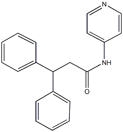 3,3-diphenyl-N-pyridin-4-ylpropanamide Struktur