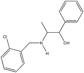 2-[(2-chlorobenzyl)amino]-1-phenyl-1-propanol Struktur