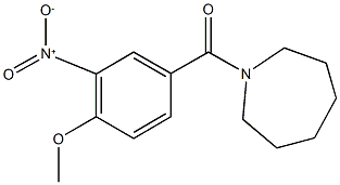 1-{3-nitro-4-methoxybenzoyl}azepane Struktur