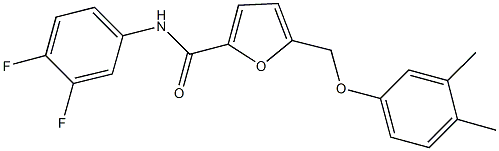 N-(3,4-difluorophenyl)-5-[(3,4-dimethylphenoxy)methyl]-2-furamide Struktur