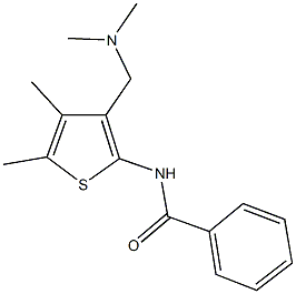 N-{3-[(dimethylamino)methyl]-4,5-dimethyl-2-thienyl}benzamide Struktur