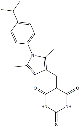 5-{[1-(4-isopropylphenyl)-2,5-dimethyl-1H-pyrrol-3-yl]methylene}-2-thioxodihydro-4,6(1H,5H)-pyrimidinedione Struktur