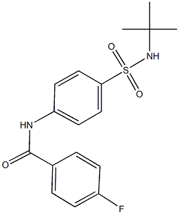 N-{4-[(tert-butylamino)sulfonyl]phenyl}-4-fluorobenzamide Struktur