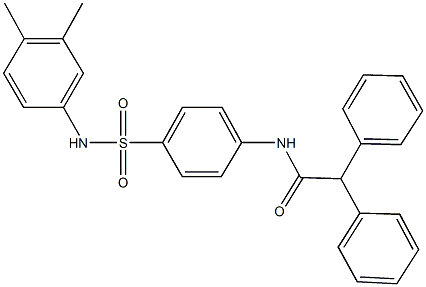 N-{4-[(3,4-dimethylanilino)sulfonyl]phenyl}-2,2-diphenylacetamide Struktur