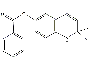 2,2,4-trimethyl-1,2-dihydro-6-quinolinyl benzoate Struktur