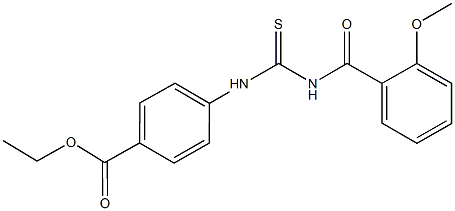 ethyl 4-({[(2-methoxybenzoyl)amino]carbothioyl}amino)benzoate Struktur