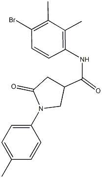 N-(4-bromo-2,3-dimethylphenyl)-1-(4-methylphenyl)-5-oxo-3-pyrrolidinecarboxamide Struktur