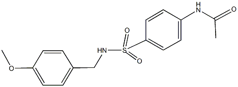 N-(4-{[(4-methoxybenzyl)amino]sulfonyl}phenyl)acetamide Struktur