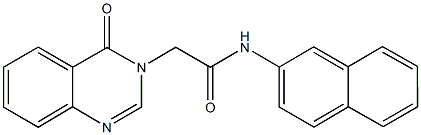 N-(2-naphthyl)-2-(4-oxo-3(4H)-quinazolinyl)acetamide Struktur