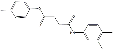 4-methylphenyl 4-(3,4-dimethylanilino)-4-oxobutanoate Struktur