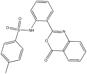 4-methyl-N-[2-(4-oxo-4H-3,1-benzoxazin-2-yl)phenyl]benzenesulfonamide Struktur