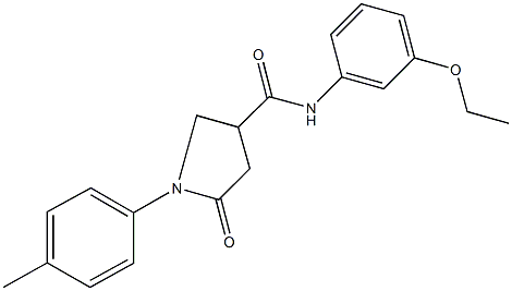 N-(3-ethoxyphenyl)-1-(4-methylphenyl)-5-oxo-3-pyrrolidinecarboxamide Struktur