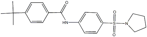 4-tert-butyl-N-[4-(pyrrolidin-1-ylsulfonyl)phenyl]benzamide Struktur