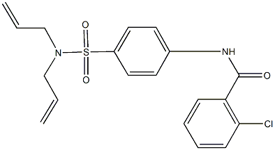 2-chloro-N-{4-[(diallylamino)sulfonyl]phenyl}benzamide Struktur