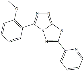 methyl 2-[6-(2-pyridinyl)[1,2,4]triazolo[3,4-b][1,3,4]thiadiazol-3-yl]phenyl ether Struktur