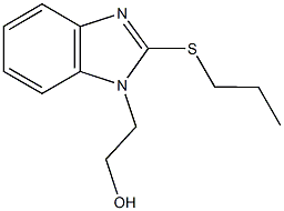 2-[2-(propylsulfanyl)-1H-benzimidazol-1-yl]ethanol Struktur