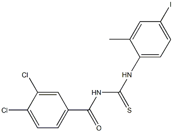 N-(3,4-dichlorobenzoyl)-N'-(4-iodo-2-methylphenyl)thiourea Struktur