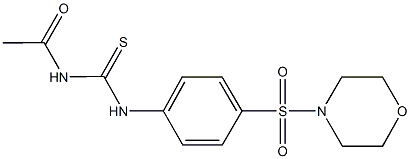 N-acetyl-N'-[4-(4-morpholinylsulfonyl)phenyl]thiourea Struktur