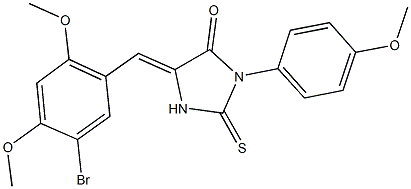 5-(5-bromo-2,4-dimethoxybenzylidene)-3-(4-methoxyphenyl)-2-thioxo-4-imidazolidinone Struktur