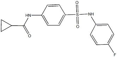 N-{4-[(4-fluoroanilino)sulfonyl]phenyl}cyclopropanecarboxamide Struktur