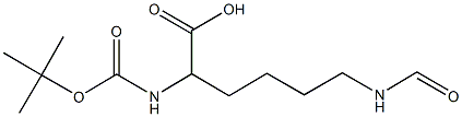 N~2~-(tert-butoxycarbonyl)-N~6~-formyllysine Struktur