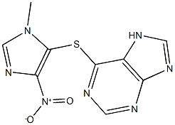 6-({4-nitro-1-methyl-1H-imidazol-5-yl}sulfanyl)-7H-purine Struktur