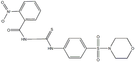 N-{2-nitrobenzoyl}-N'-[4-(4-morpholinylsulfonyl)phenyl]thiourea Struktur