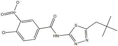 4-chloro-3-nitro-N-(5-neopentyl-1,3,4-thiadiazol-2-yl)benzamide Struktur