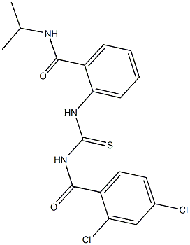 2-({[(2,4-dichlorobenzoyl)amino]carbothioyl}amino)-N-isopropylbenzamide Struktur