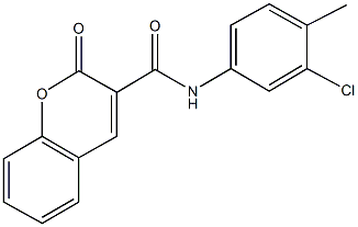 N-(3-chloro-4-methylphenyl)-2-oxo-2H-chromene-3-carboxamide Struktur