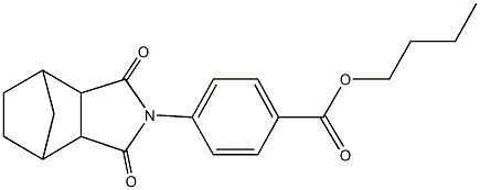 butyl 4-(3,5-dioxo-4-azatricyclo[5.2.1.0~2,6~]dec-4-yl)benzoate Struktur