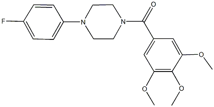 1-(4-fluorophenyl)-4-(3,4,5-trimethoxybenzoyl)piperazine Struktur