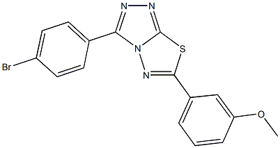 3-[3-(4-bromophenyl)[1,2,4]triazolo[3,4-b][1,3,4]thiadiazol-6-yl]phenyl methyl ether Struktur