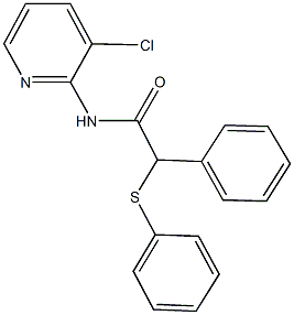 N-(3-chloro-2-pyridinyl)-2-phenyl-2-(phenylsulfanyl)acetamide Struktur