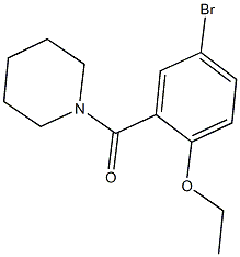 4-bromo-2-(1-piperidinylcarbonyl)phenyl ethyl ether Struktur