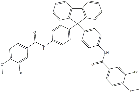 3-bromo-N-[4-(9-{4-[(3-bromo-4-methoxybenzoyl)amino]phenyl}-9H-fluoren-9-yl)phenyl]-4-methoxybenzamide Struktur