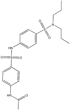 N-[4-({4-[(dipropylamino)sulfonyl]anilino}sulfonyl)phenyl]acetamide Struktur