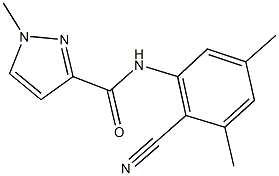 N-(2-cyano-3,5-dimethylphenyl)-1-methyl-1H-pyrazole-3-carboxamide Struktur