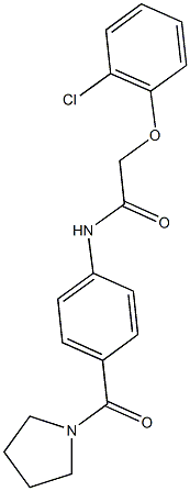 2-(2-chlorophenoxy)-N-[4-(1-pyrrolidinylcarbonyl)phenyl]acetamide Struktur