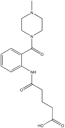 5-{2-[(4-methyl-1-piperazinyl)carbonyl]anilino}-5-oxopentanoic acid Struktur