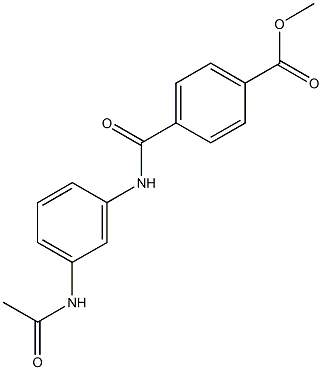 methyl 4-{[3-(acetylamino)anilino]carbonyl}benzoate Struktur